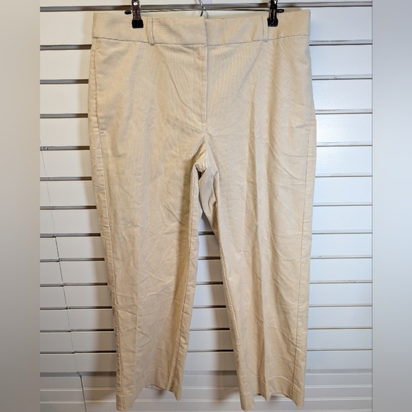 Banana Republic Factory oyster pearl straight corduroy trouser pant size 14 NWT - Picture 2 of 7
